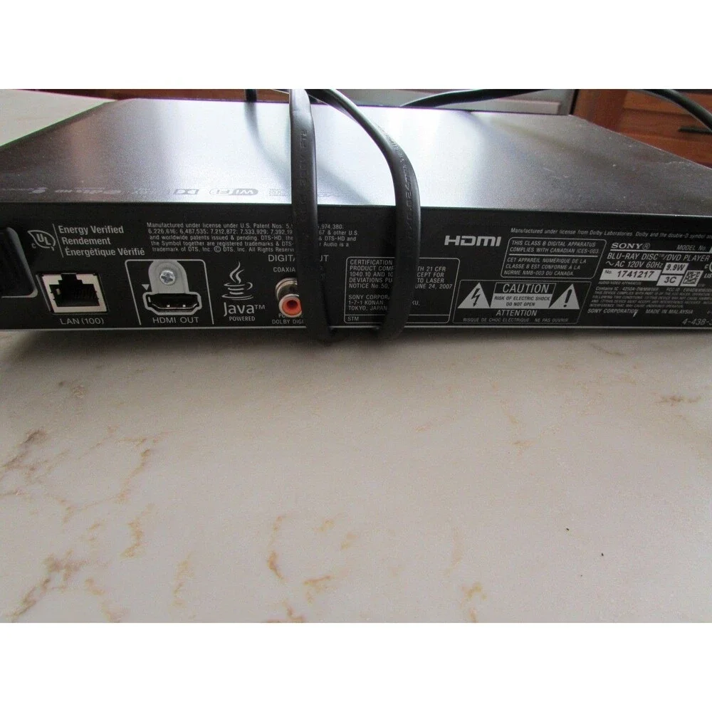 Sony BDP-S3100 Smart Blu-ray DVD Player WiFi Wireless Streaming HDMI with Remote